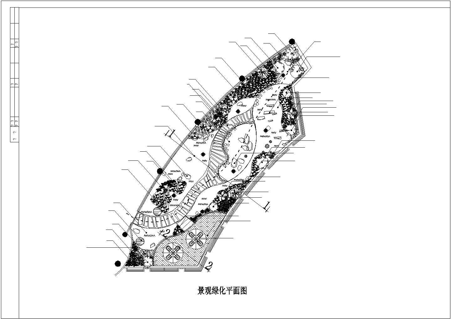 某豪华会所屋顶花园景观绿化设计图