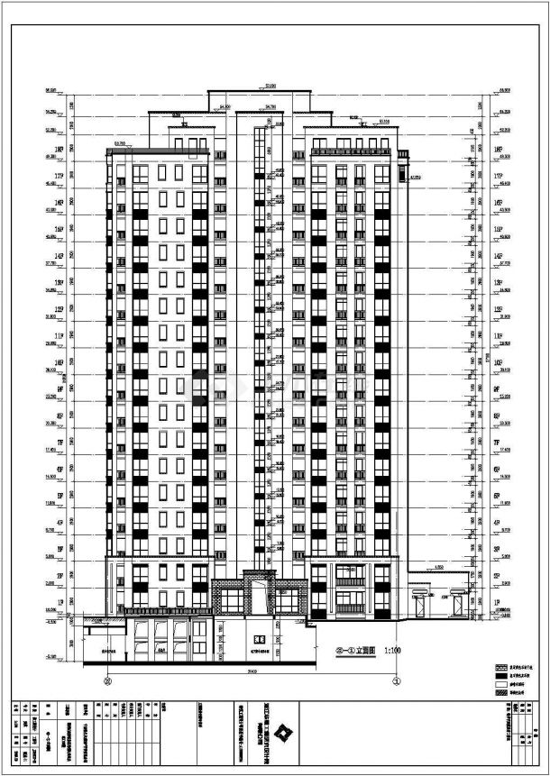 浙江某18层住宅楼建筑设计施工图-图二