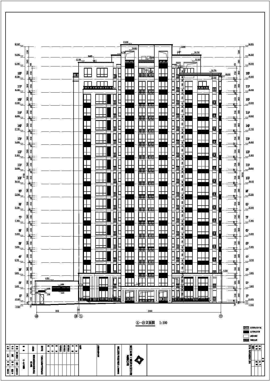 浙江某18层住宅楼建筑设计施工图
