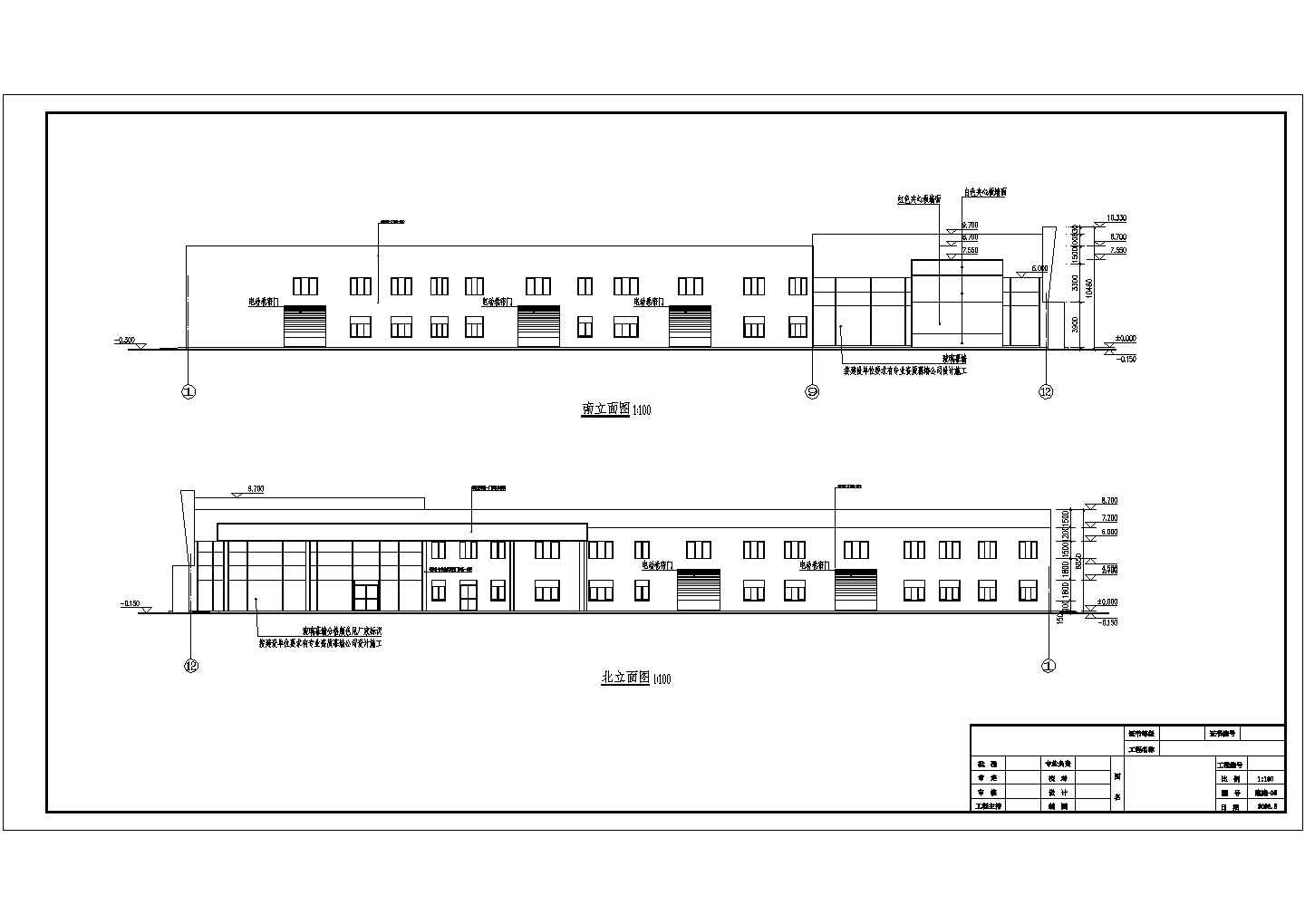 东营市某二层三菱汽车4s店建筑设计施工图