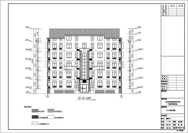 山东某地区五层住宅楼建筑设计施工图-图二