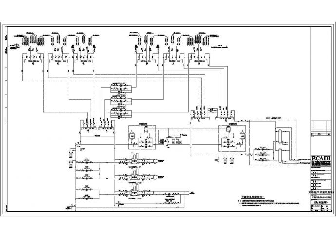 某地工程制冷机房空调水系统流程图_图1