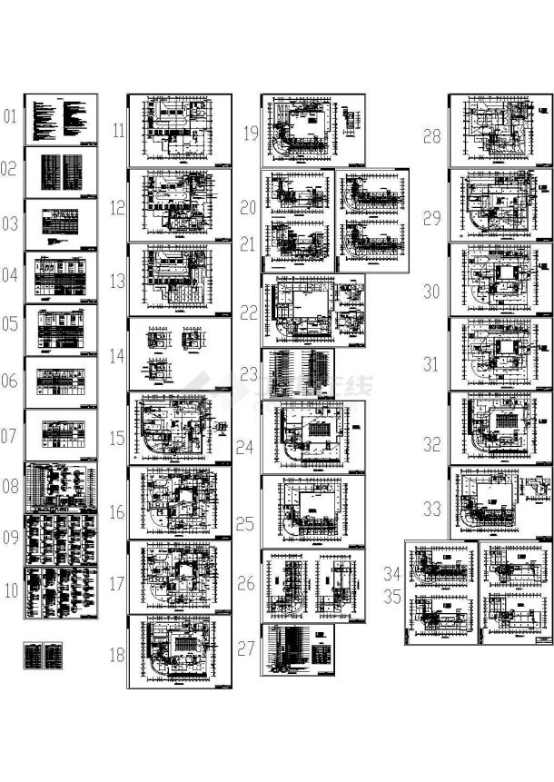 高层商场综合楼电气全套施工CAD图-图一