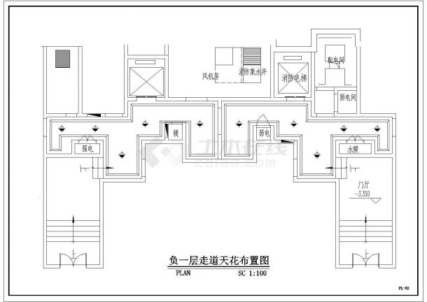 苛酒店式公寓公共部分室内装修全套施工图纸-图二