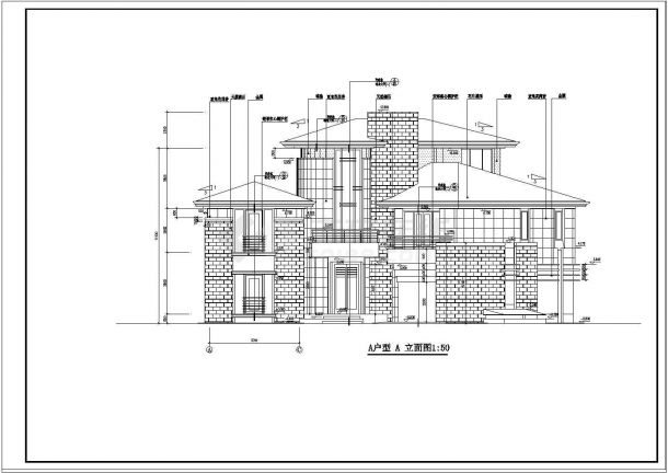 某小区三层带地下室别墅建筑设计方案-图二