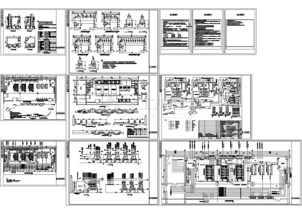 【天津】某住宅小区换热站经典设计施工CAD图全套-图一