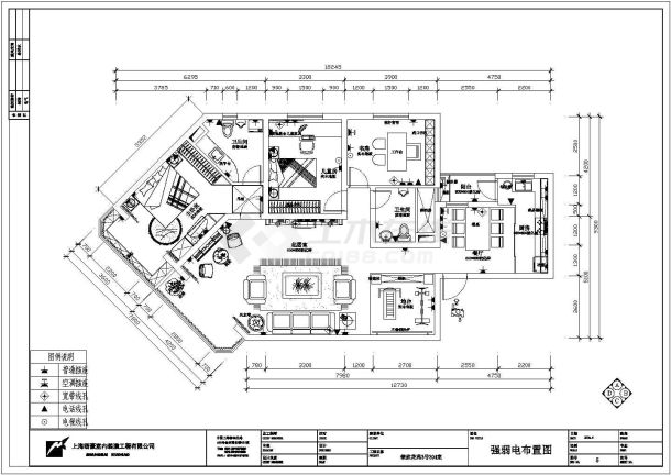 欧式室内家装施工图纸（附效果图）-图一