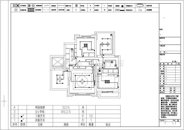 欧式复式楼装修施工图(含效果图)-图二