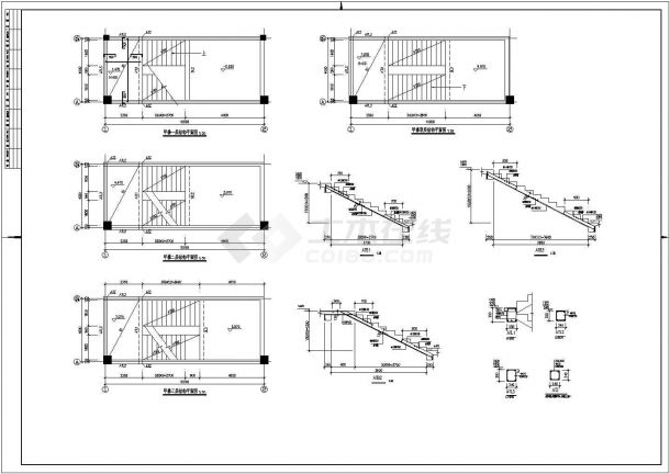 某地一套多层混凝土框架厂房结构设计图-图二