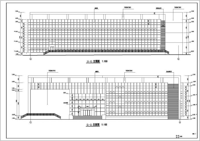 某地区三层框架结构办公楼建筑设计方案图纸_图1