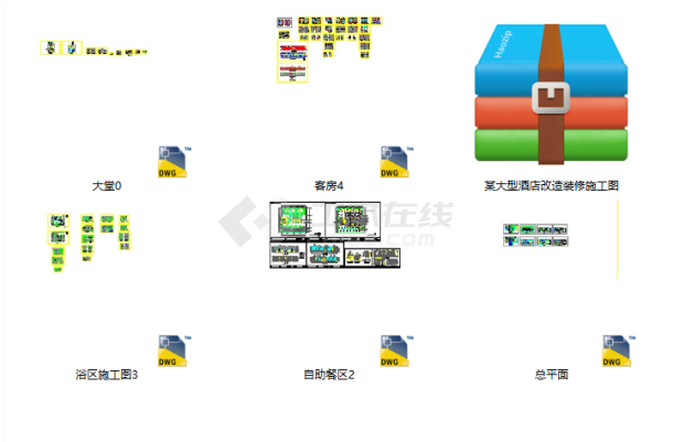 某大型酒店改造装修施工图（共16张）-图一