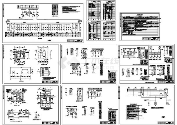 某机械工厂变电所全套电气CAD设计图-图一