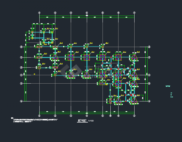 某2层框架综合楼结构设计图（含计算书，PKPM模型）-图二