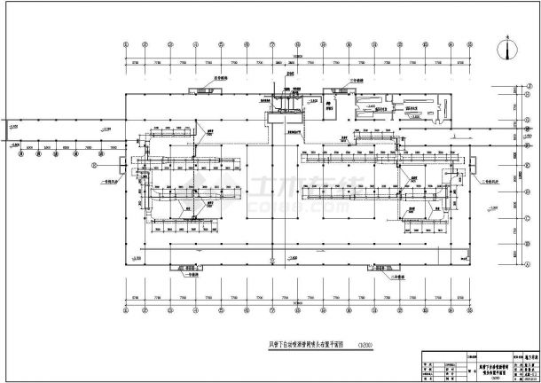 某建筑地下车库自动喷淋、水幕灭火系统设计图-图二