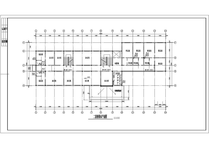 某五层砖混结构科研办公楼给排水设计施工图_图1