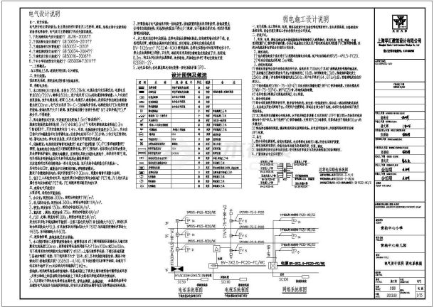 某地黄柏中心幼儿园地上三层电气全套图纸-图一