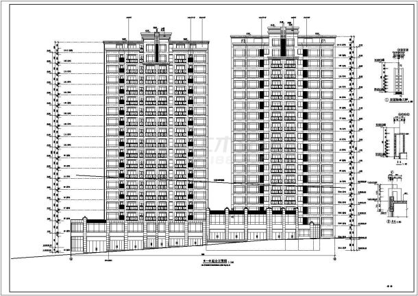 某地住宅小区住宅楼建筑设计施工图-图一