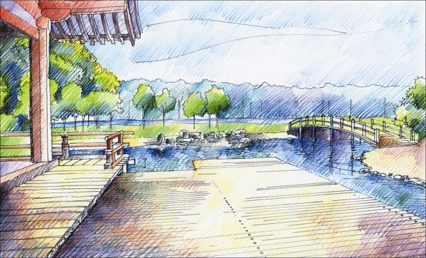 某地水上公园设计方案文本效果 手绘【11张JPG】-图一