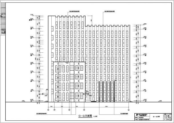 广德县9层框架结构档案局建筑施工图-图二