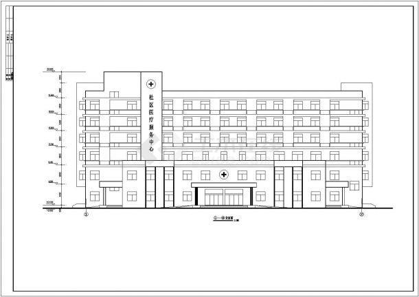 广德县6层砖混结构社区医疗服务中心楼建筑施工图-图一