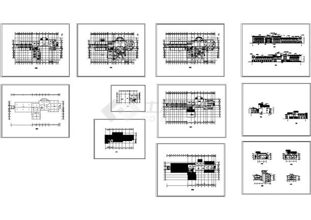 中式风格别墅建筑施工CAD图纸，共11张图纸-图一