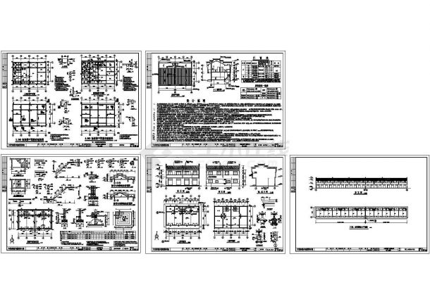 中式风格别墅建筑施工CAD图纸，共5张图纸-图一
