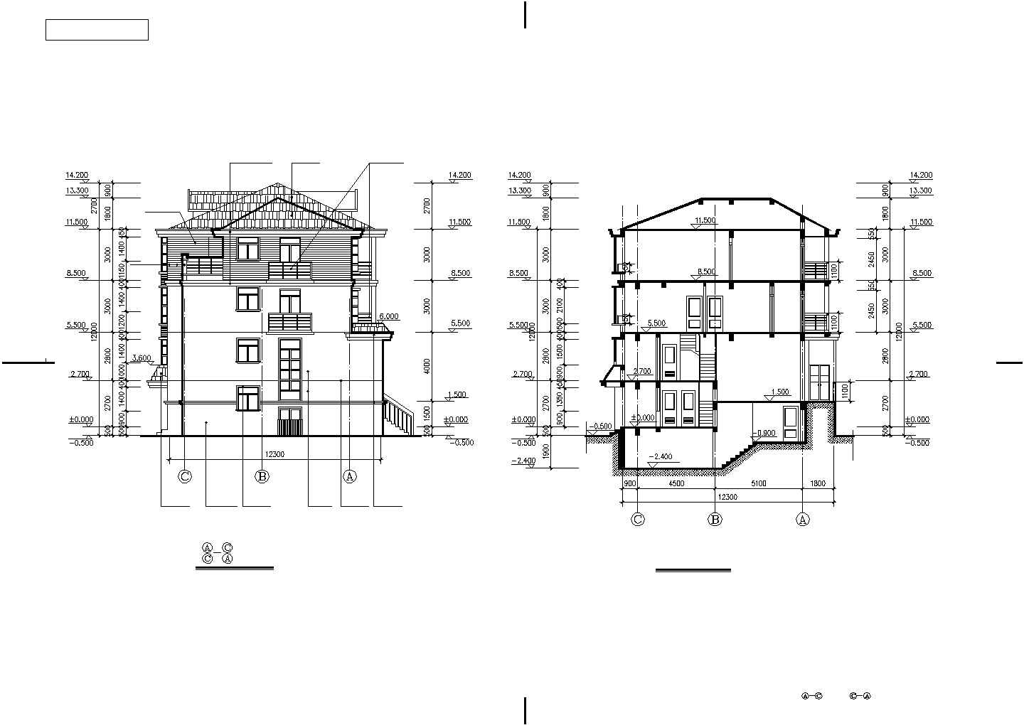 某3层豪华联排别墅建筑施工图纸（全套）