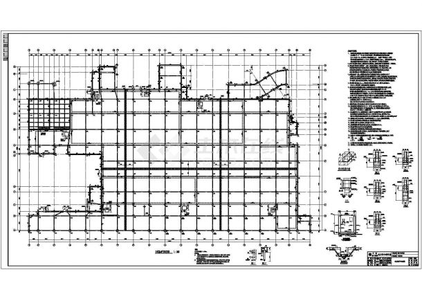 【宜昌】商住小区中庭车库结构设计施工图纸-图二