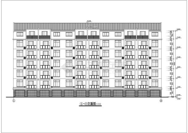 某地区6层砖混结构住宅楼建筑设计施工图-图一