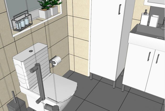 现代家装室内浴室间su模型_图1
