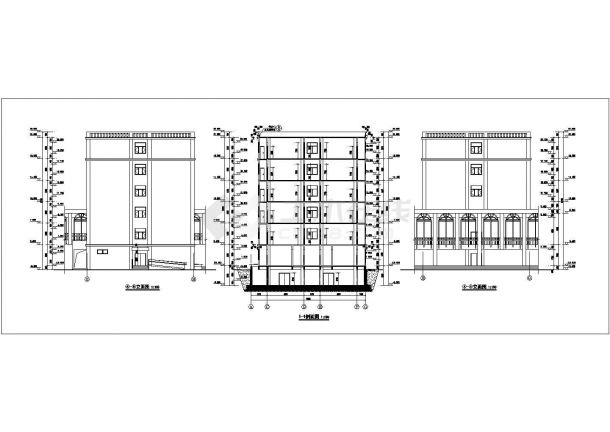 某学校6层框架结构宿舍楼建筑设计方案-图二
