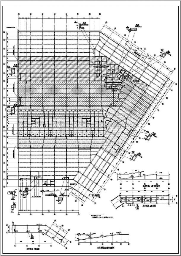 某地小型框架地下车库结构设计图纸-图一
