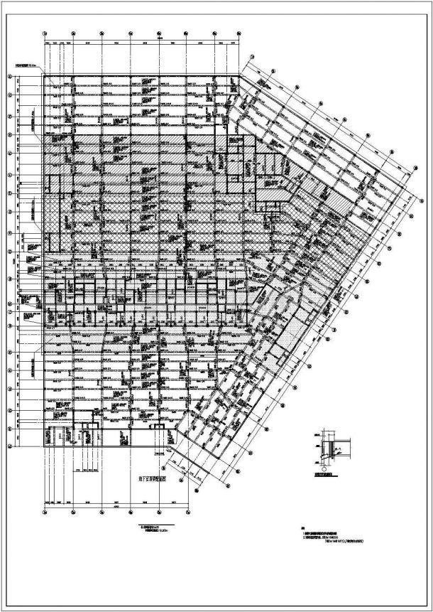 某地小型框架地下车库结构设计图纸-图二