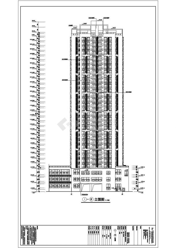 某地区三十一层商住楼建筑设计方案图-图二