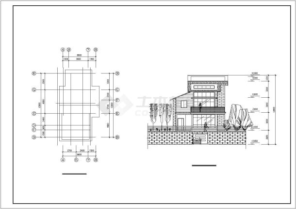 【使用次数较多的】三层别墅建筑方案图-图二