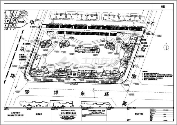 南方某地住宅小区规划设计总平面图-图二