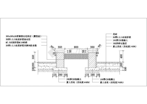 湖南省某地木制景观方亭及花池设计图-图二