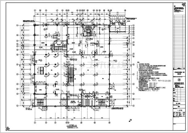 某地区地上二十四层框架剪力墙结构商住综合楼项目建筑平面图-图二