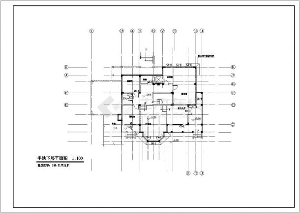 某地高档别墅全套建筑施工图（共9张）-图一