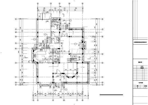 某地三层别墅建筑结构水暖电施工图（全套）-图一