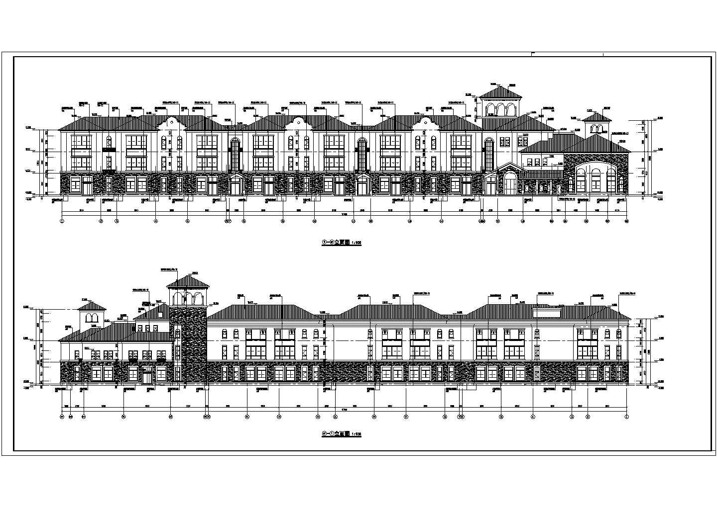 万科金域蓝湾小区三层幼儿园建筑设计施工图