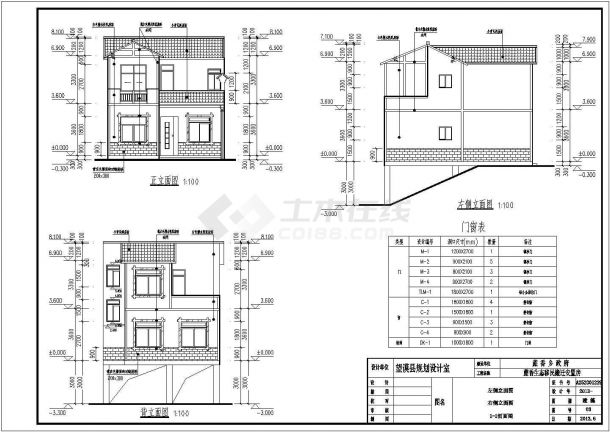 某地区二层安置房建筑设计施工图（含结构）-图一