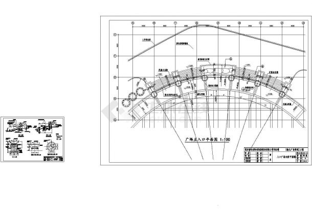 某城市广场景观园林绿化设计cad施工图（含设计说明）-图一