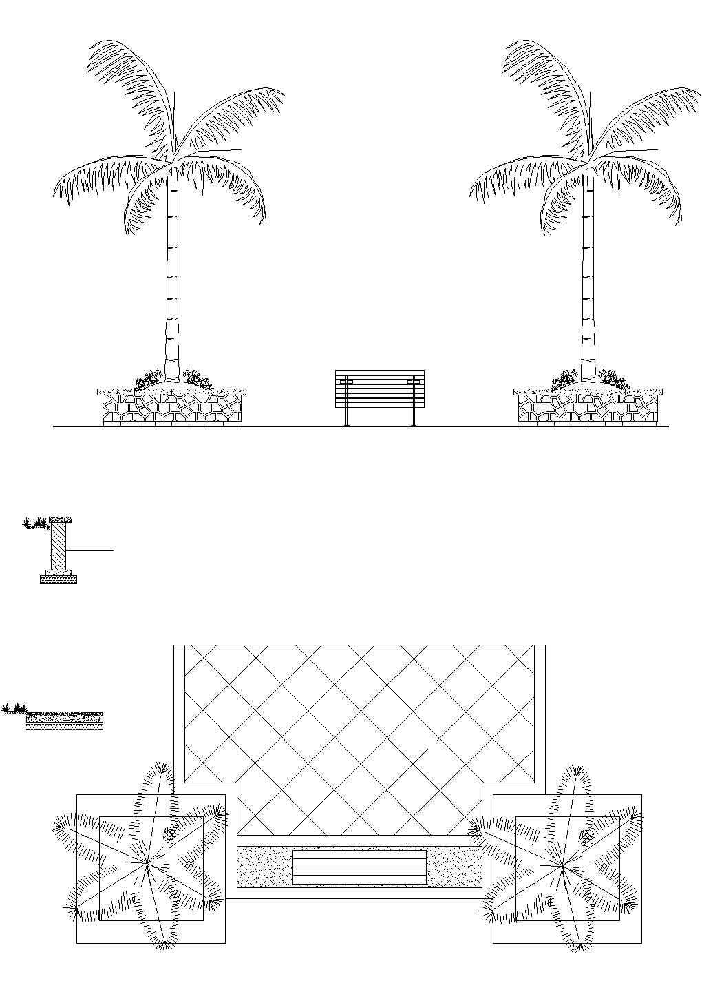 树池坐椅节点建筑施工参考图