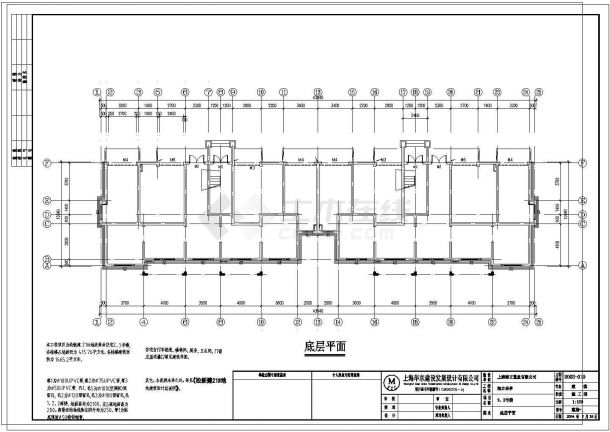 某地小型多层住宅楼建筑设计图（标注详细）-图一