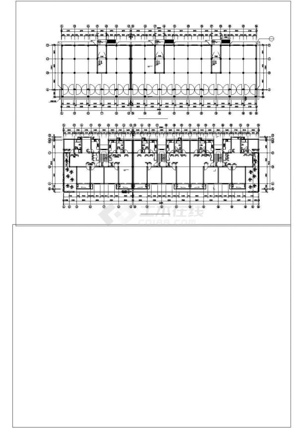 某地小型六层宿舍楼建筑施工图（标注详细）-图一