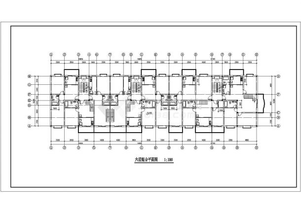 某地精美跃层组合的七层住宅建筑方案图-图二