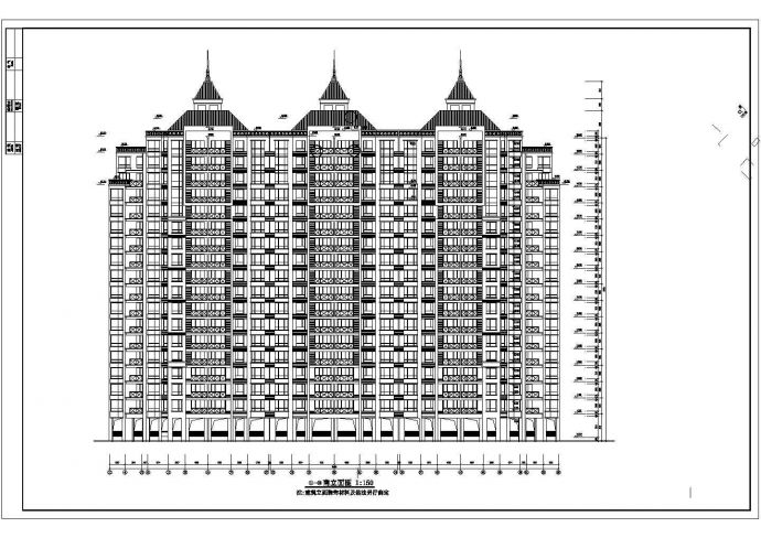 某地大型十八层住宅楼建筑施工图（含设计说明）_图1