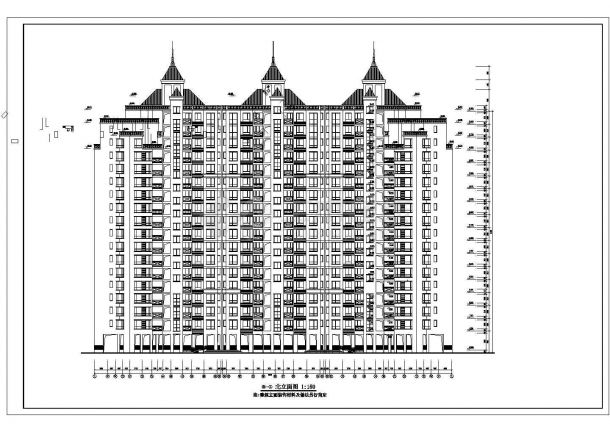 某地大型十八层住宅楼建筑施工图（含设计说明）-图二