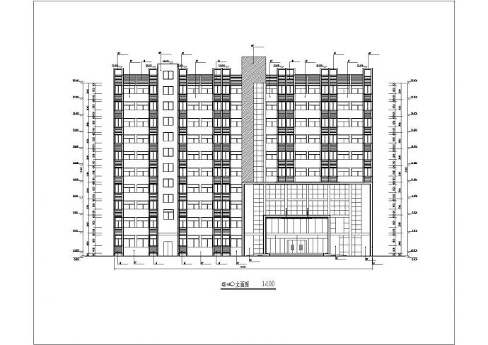 沿海某公司10层宿舍楼建筑设计方案_图1